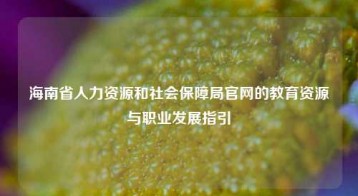 海南省人力资源和社会保障局官网的教育资源与职业发展指引